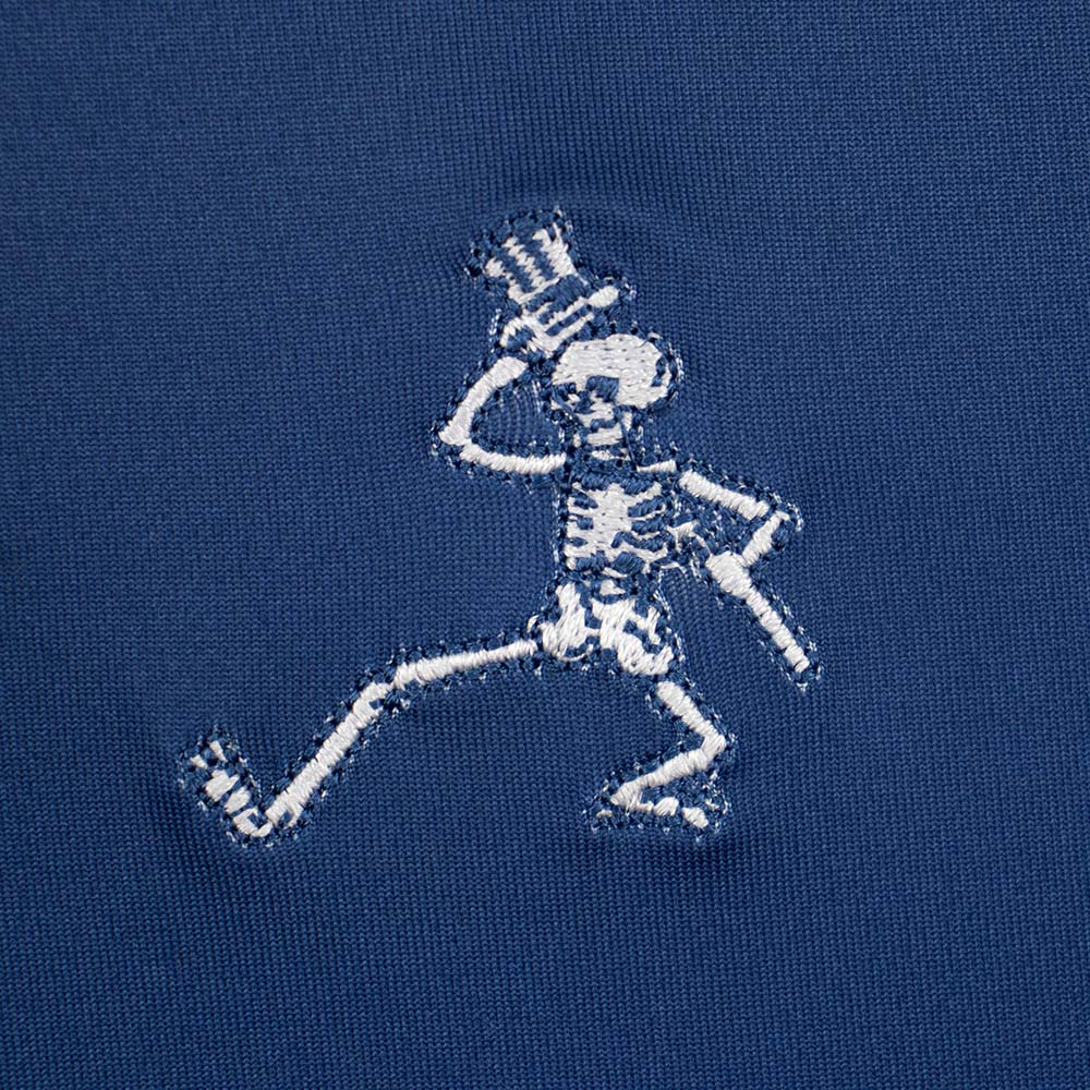 Grateful Dead Performance Polo Grey Skeleton and Navy - Section 119