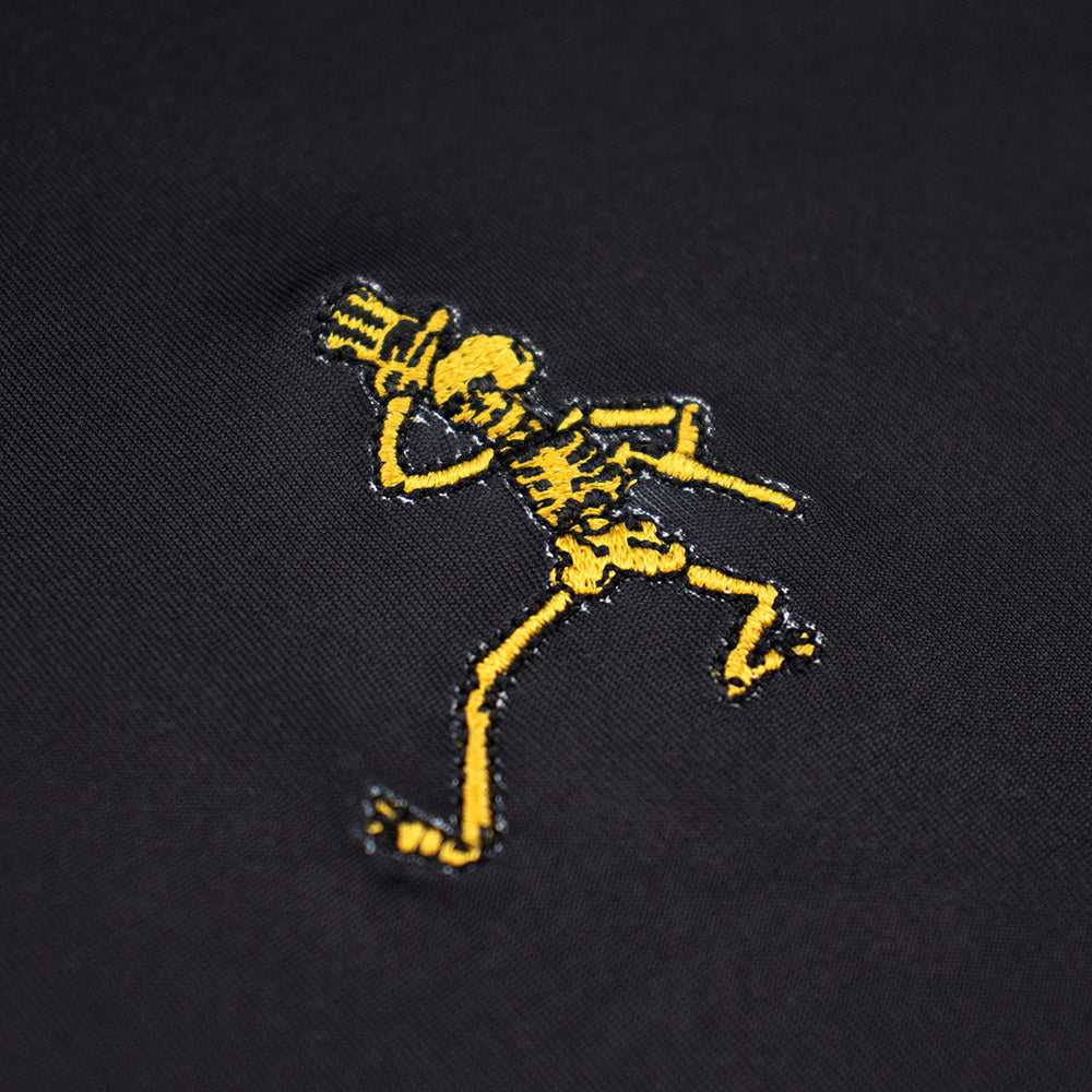 Grateful Dead Performance Polo Gold Skeleton and Black - Section 119