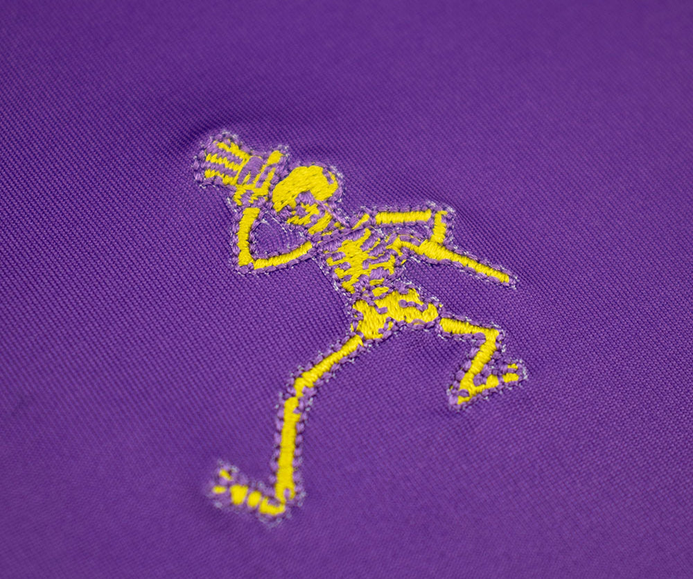 Grateful Dead Performance Polo Yellow Skeleton and Purple - Section 119