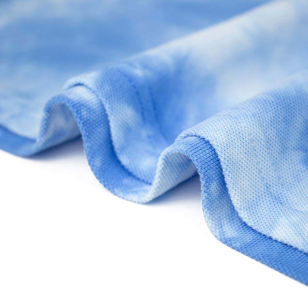 GD Cotton Polo Green Bear in Blue Tie Dye - Section 119