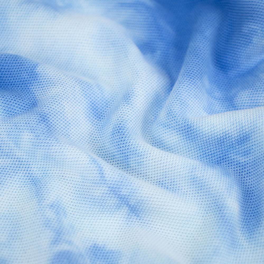 GD Cotton Polo Green Bear in Blue Tie Dye - Section 119