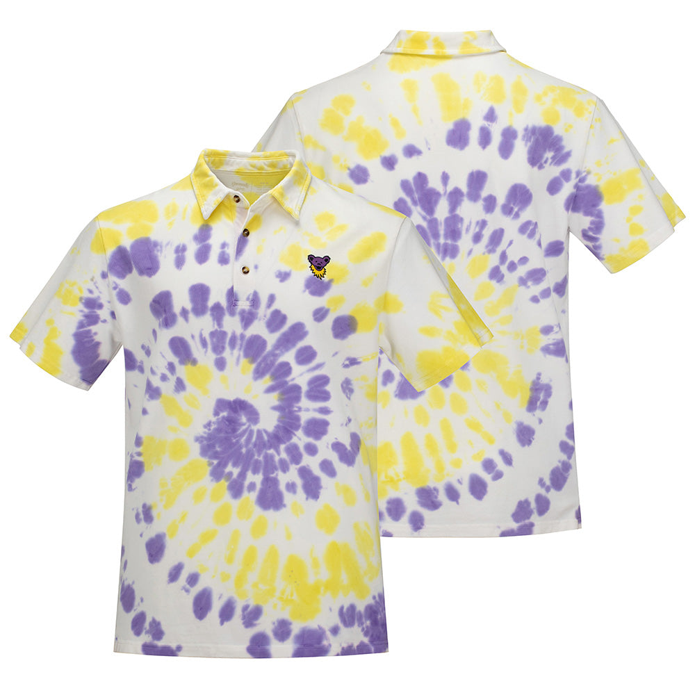 GD Cotton Polo Purple Bear Head Tie Dye - Section 119
