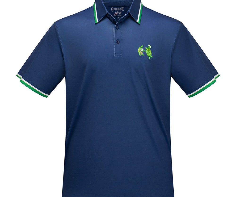 Grateful Dead | Performance Polo | Turtles in Navy White and Green - Section 119