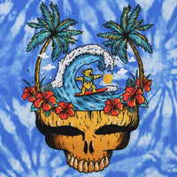 Grateful Dead Steal Your Face Navy and Teal Mesh Shirt - Section119, M