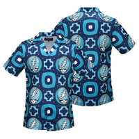 Grateful Dead Steal Your Face Navy and Teal Mesh Shirt - Section119, M