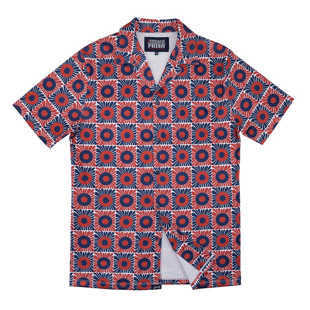 Phish Mesh Red & Blue Button Down - Section 119