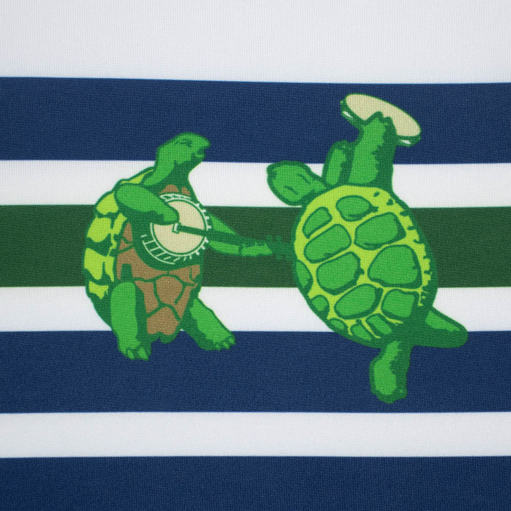 Grateful Dead | Performance Polo | Turtles on Navy and Green Stripes - Section 119