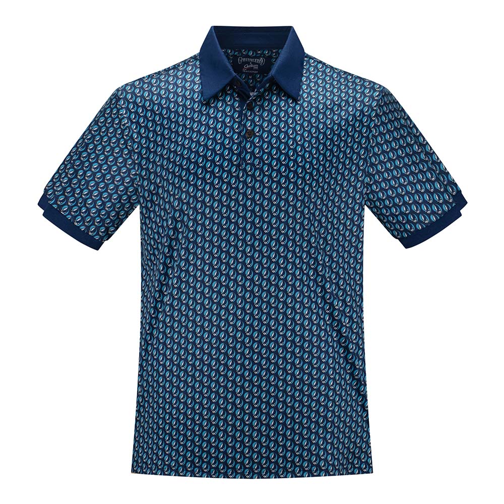 Grateful Dead | Performance Polo | All over Stealie in Navy - Section 119