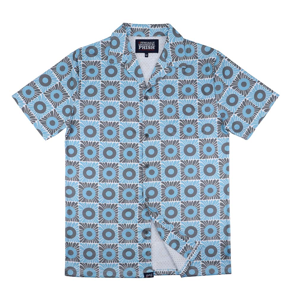 Phish Mesh Grey & Blue Button Down - Section 119