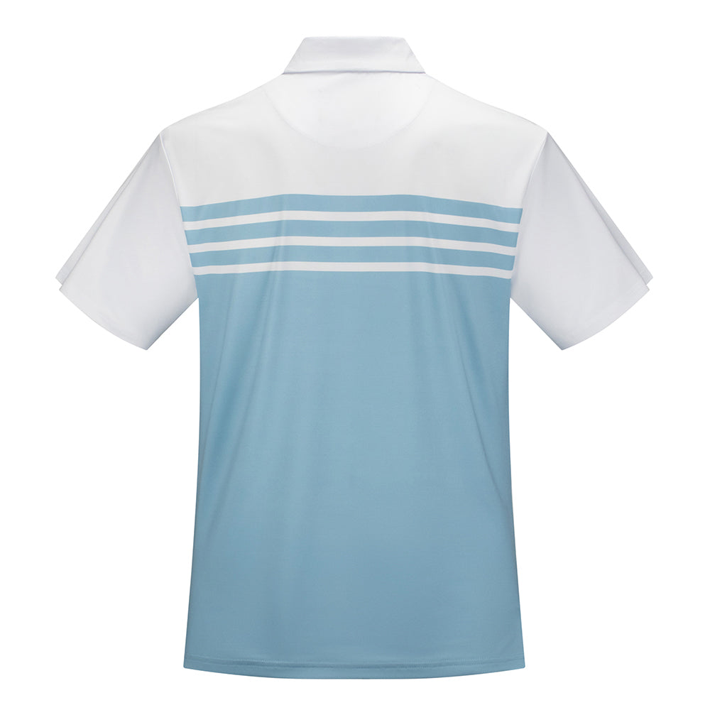 Grateful Dead | Performance Polo | Yellow Bear in Sky Blue Stripes - Section 119