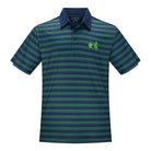Grateful Dead | Performance Polo | Navy and Green Turtles in All Over Stripes - Section 119
