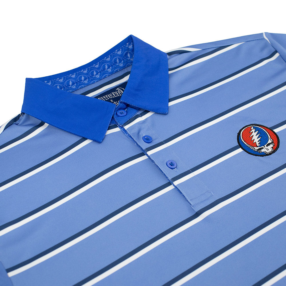 Grateful Dead | Performance Polo | Stealie in Blue Stripes - Section 119