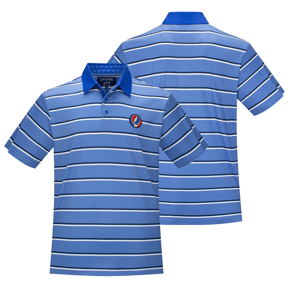 Grateful Dead | Performance Polo | Stealie in Blue Stripes - Section 119