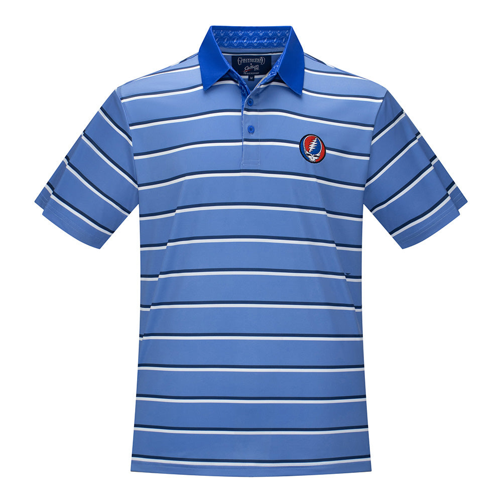 Grateful Dead | Performance Polo | Stealie in Blue Stripes - Section 119