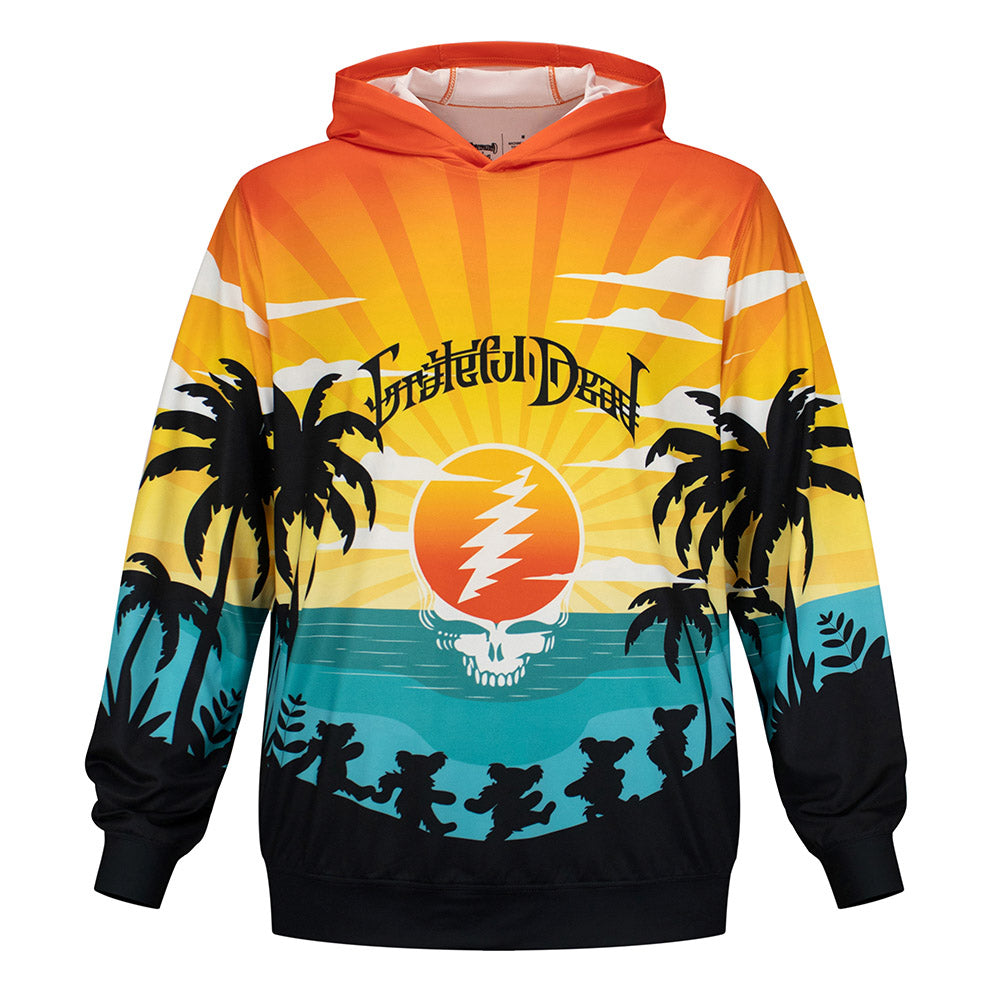 Grateful Dead UPF 50 Hoodie Rising Sun Stealie