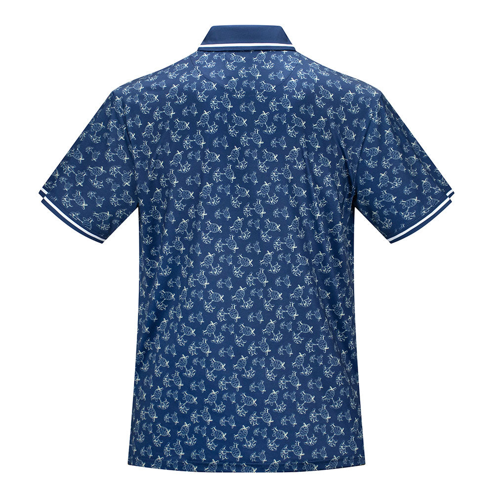 Grateful Dead Performance Polo All over Turtles in Navy - Section 119