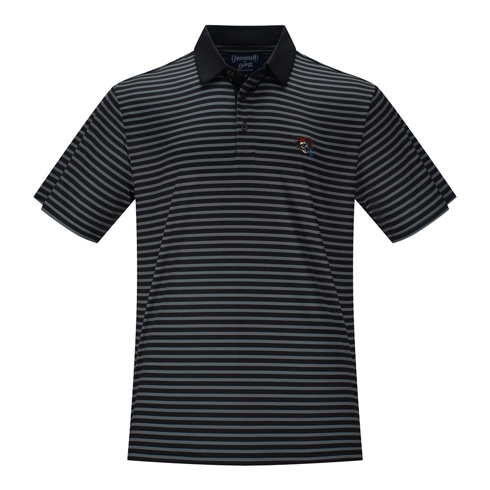 Grateful Dead Performance Polo Bertha in Grey and Black Stripes Bertha - Section 119