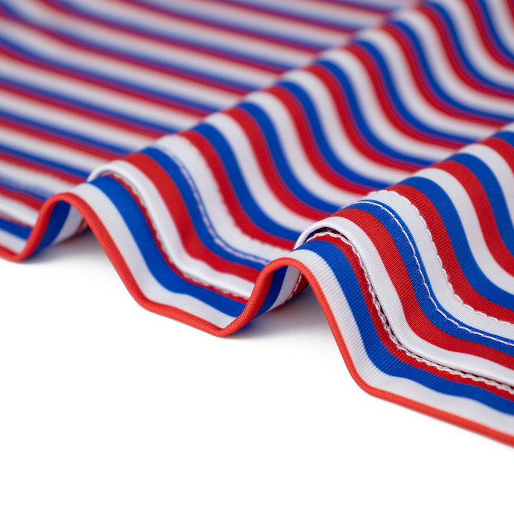 GD Dry Fit Polo Stealie in Red White and Blue Stripes All over - Section 119