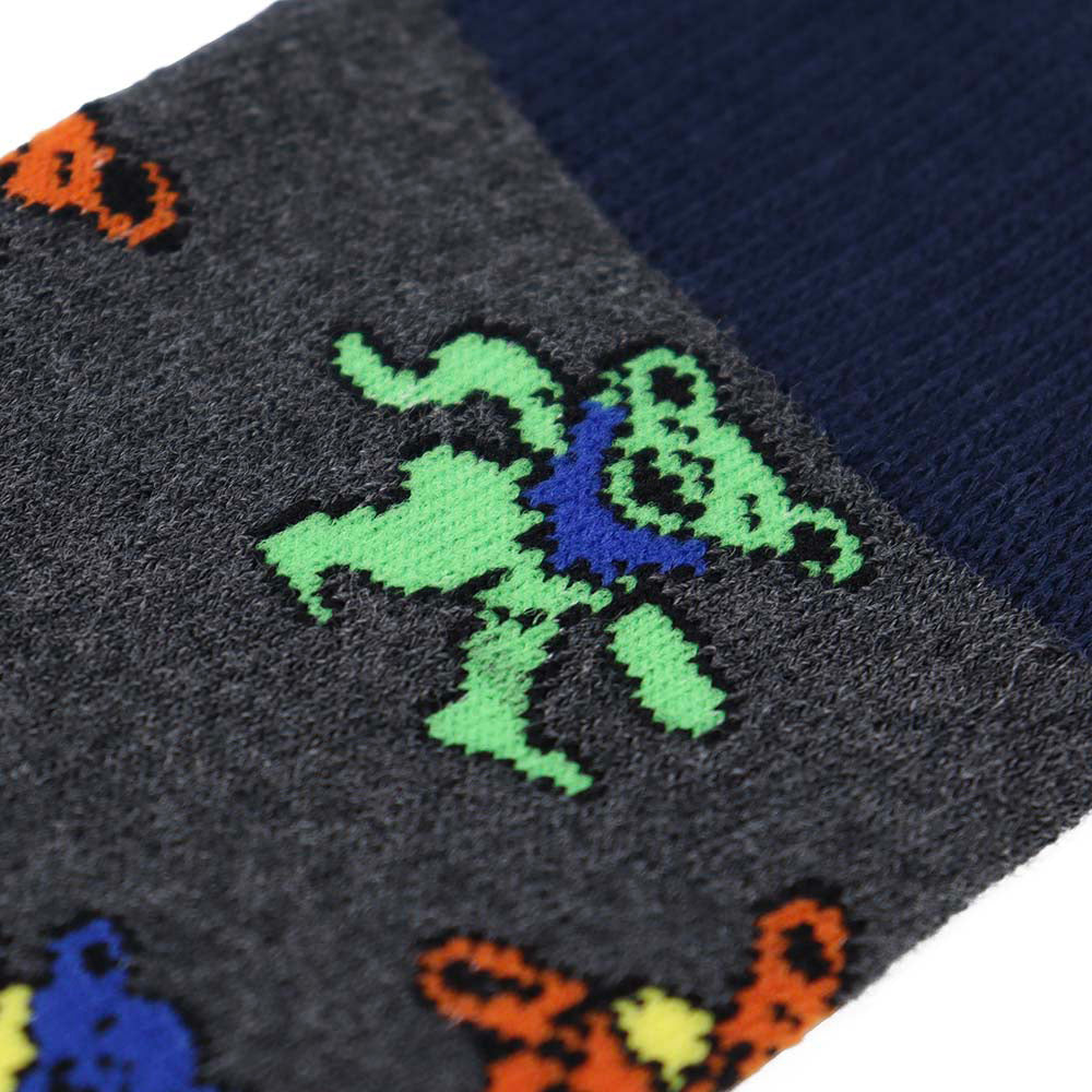 Grateful Dead All Over Bear Grey Navy Socks– Section 119