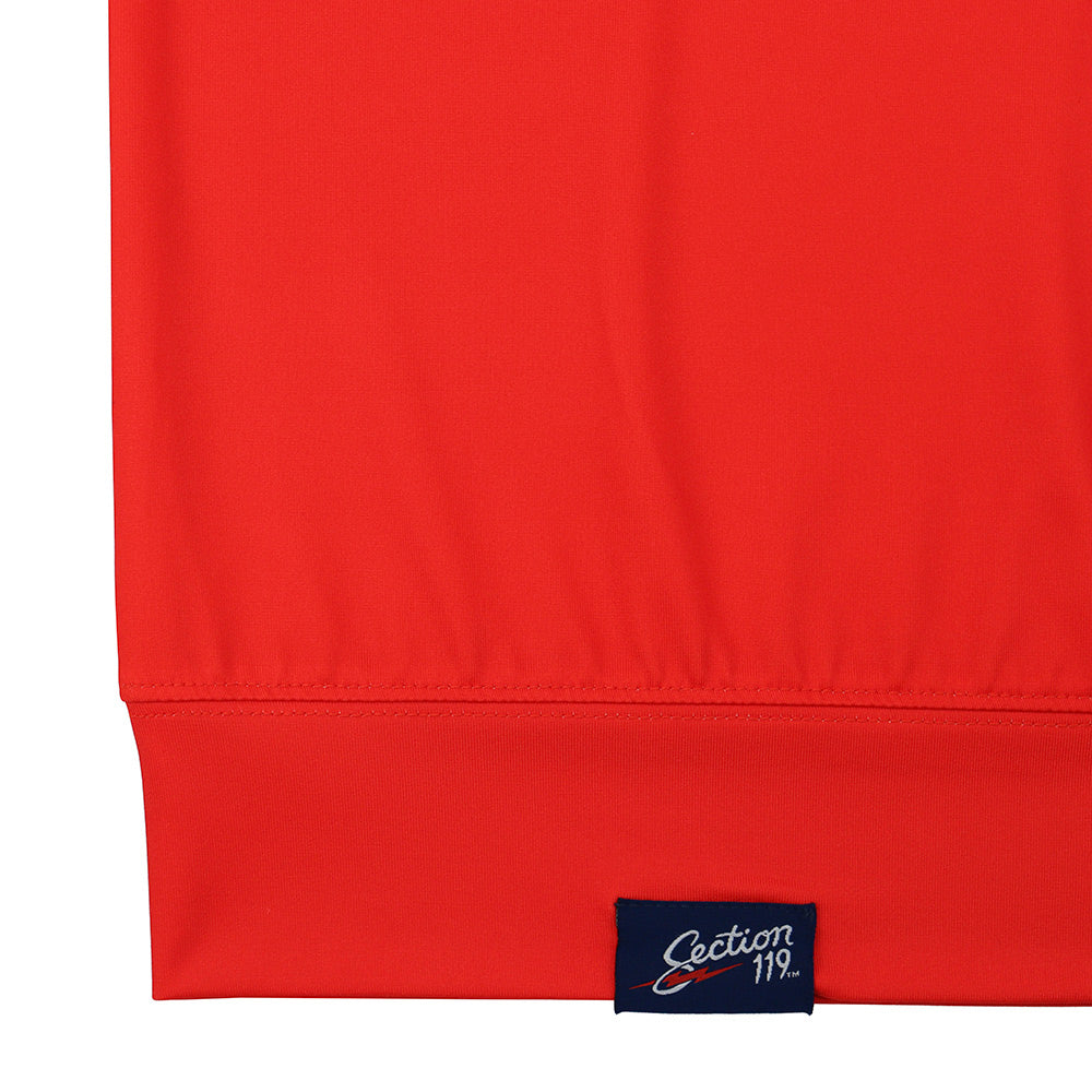 Grateful Dead Lightweight Pullover Hoodie Flag Stealie in Red - Section 119