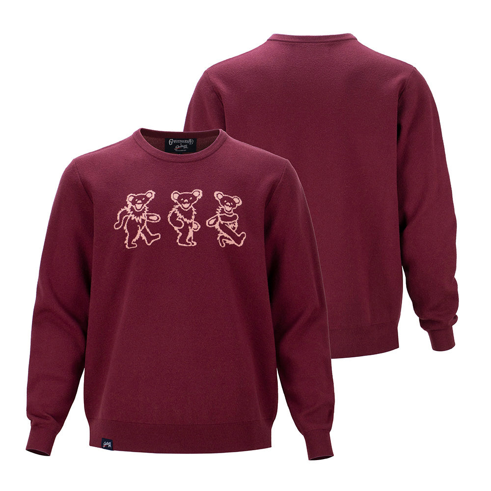 Grateful Dead | Crewneck Sweater | Dancing Bears Maroon – Section 119
