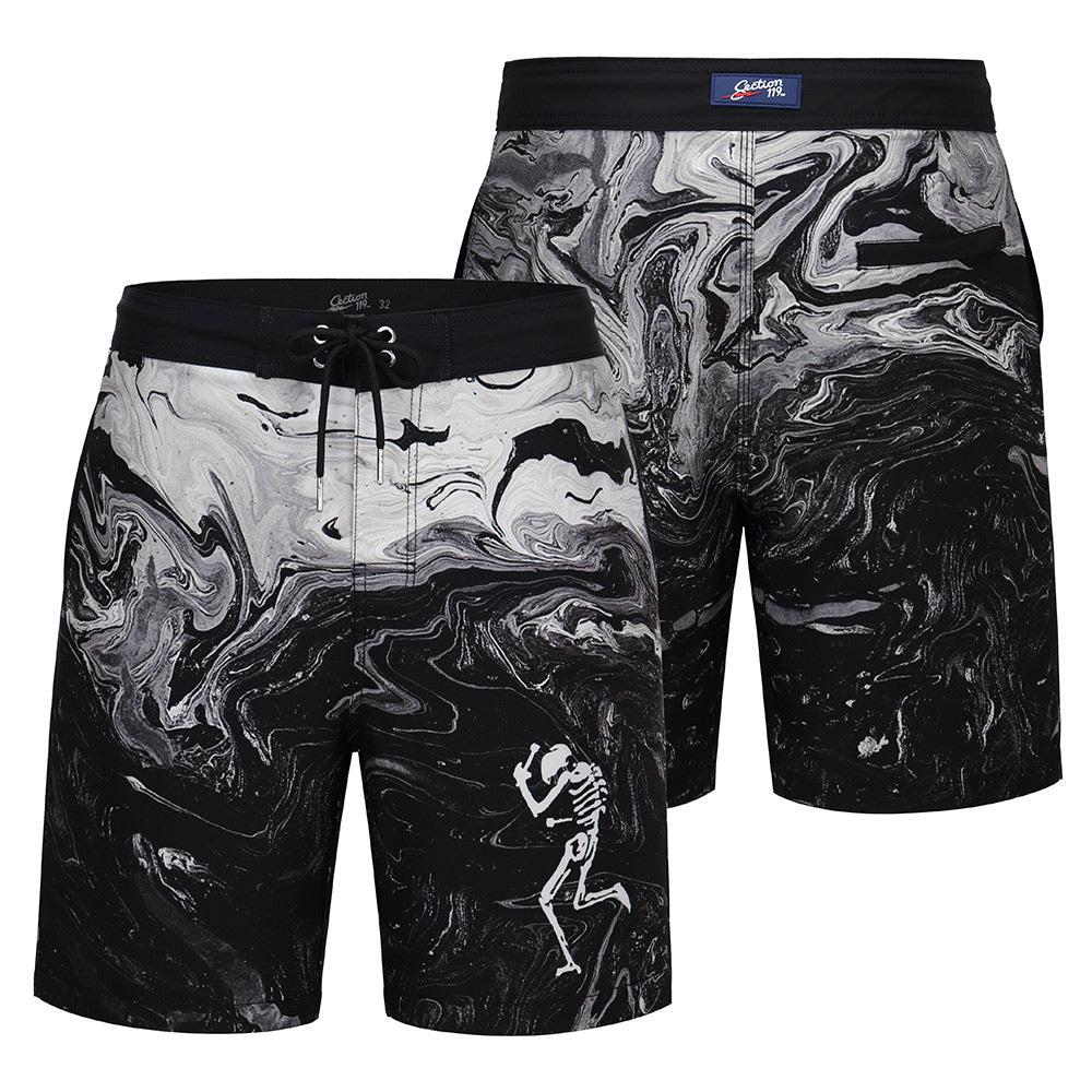 Limited Edition Mickey Hart Board Shorts Paint Black and White Section119 28