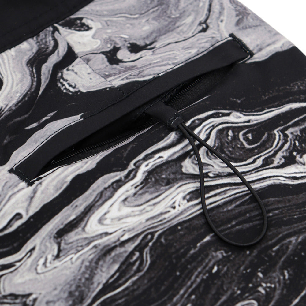 LIMITED EDITION: Mickey Hart Board Shorts Paint Black and White
