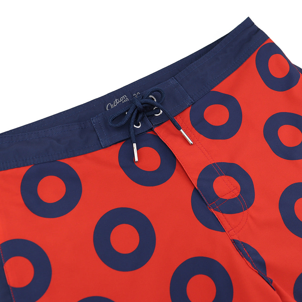 Phish Board Shorts Red & Navy - Section 119