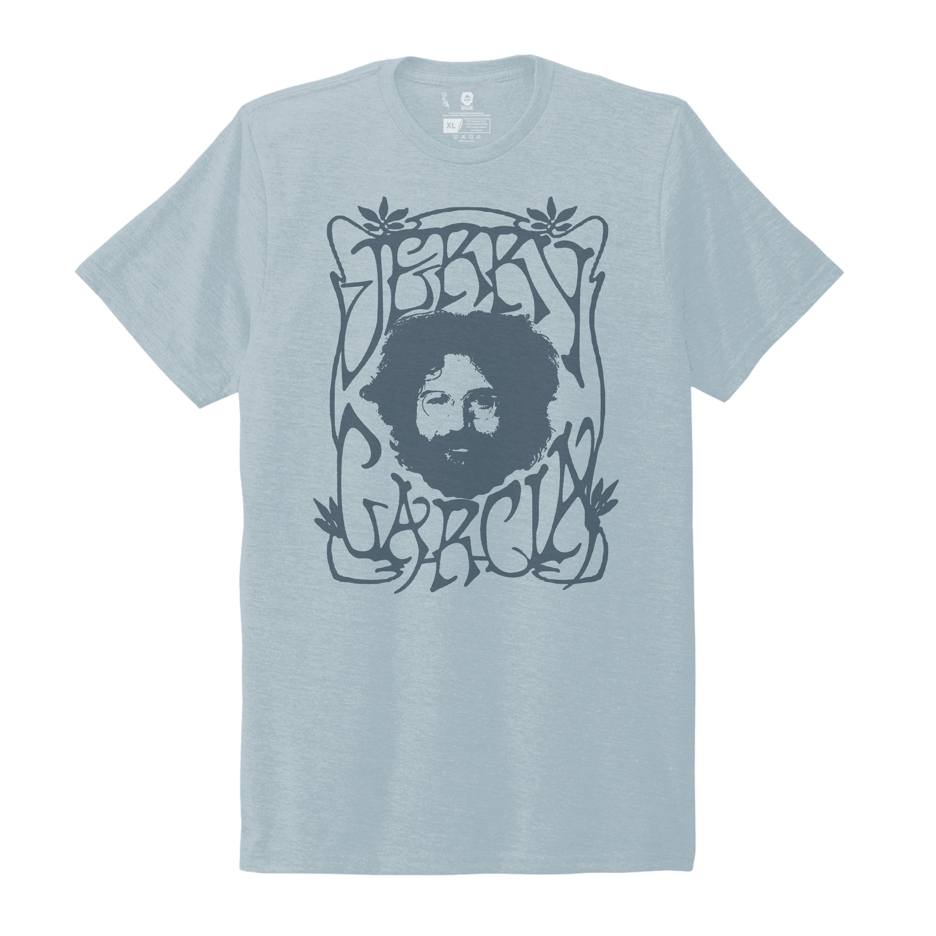 Jerry Garcia Eco T-Shirt Blue Jerry & Name Graphic– Section 119