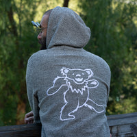 Grateful Dead Grey Jacquard Sweater With Dancing Bear - Section 119