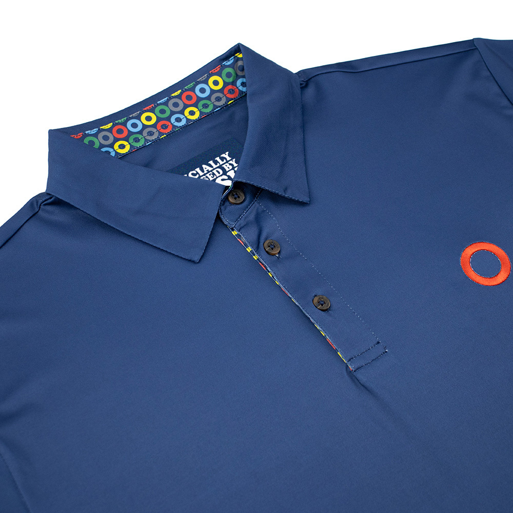 Phish Dry Fit Polo Colorful Donut on Navy - Section 119
