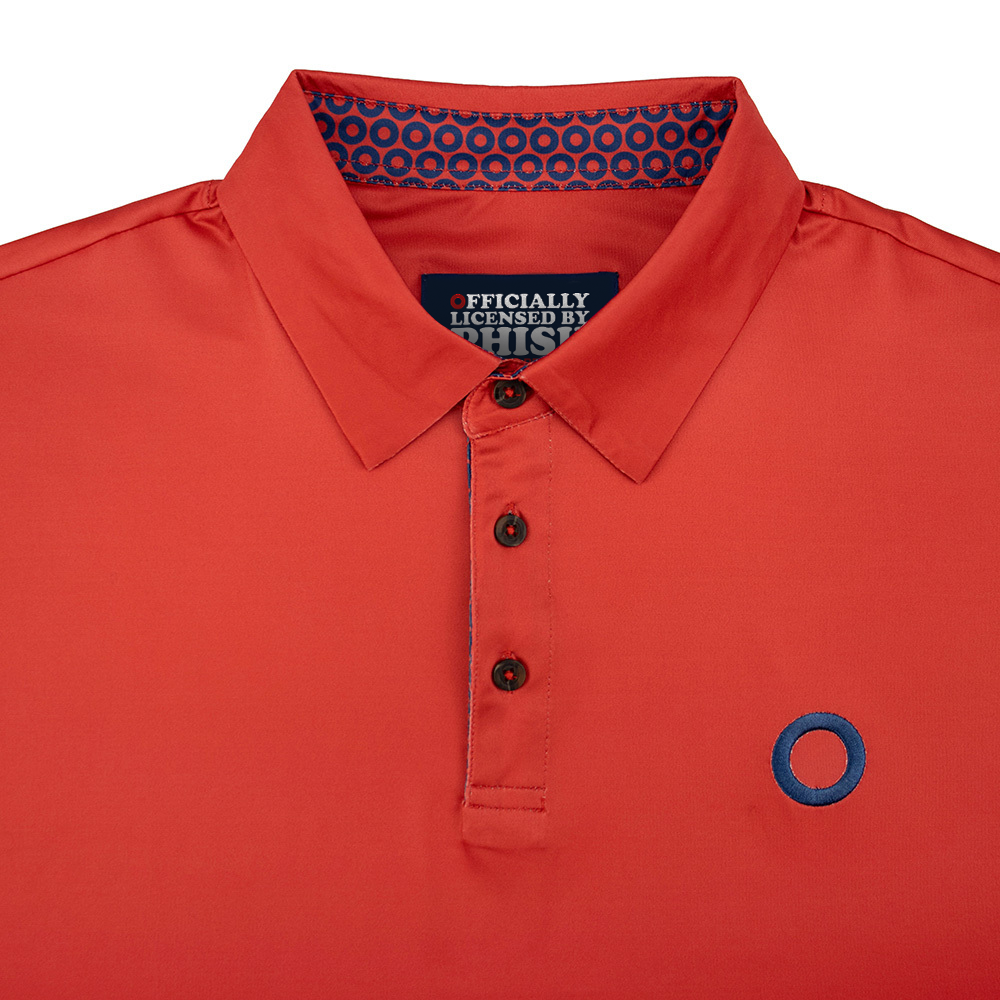Phish Dry Fit Polo Navy Donut Red - Section 119
