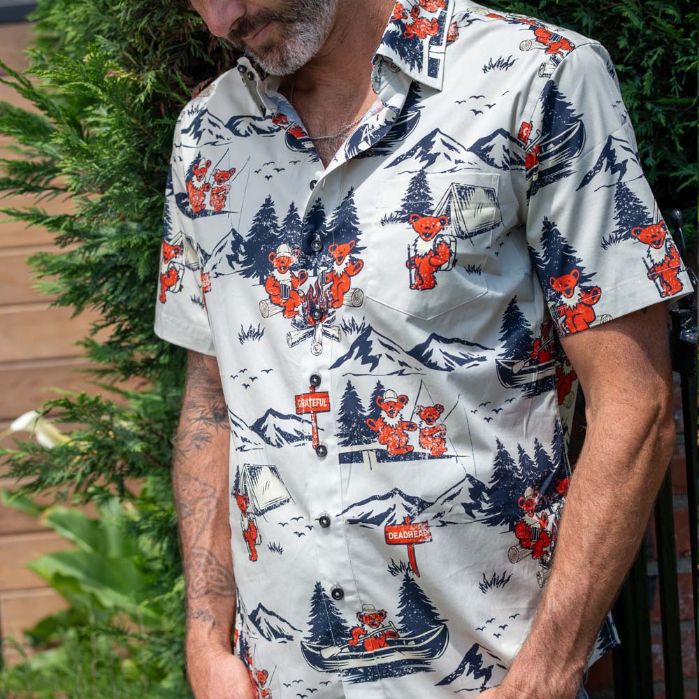 Grateful dead button up shirt on sale