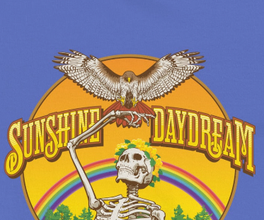 Grateful Dead | Pigment Dye Oversize Cotton Tee | Sunshine Daydream - Section 119