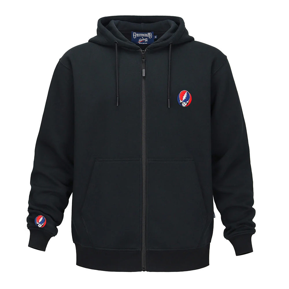 3X-7X Zip-up Steal Your Face Black Hoodie - Section 119