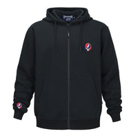 3X-7X Zip-up Steal Your Face Black Hoodie - Section 119