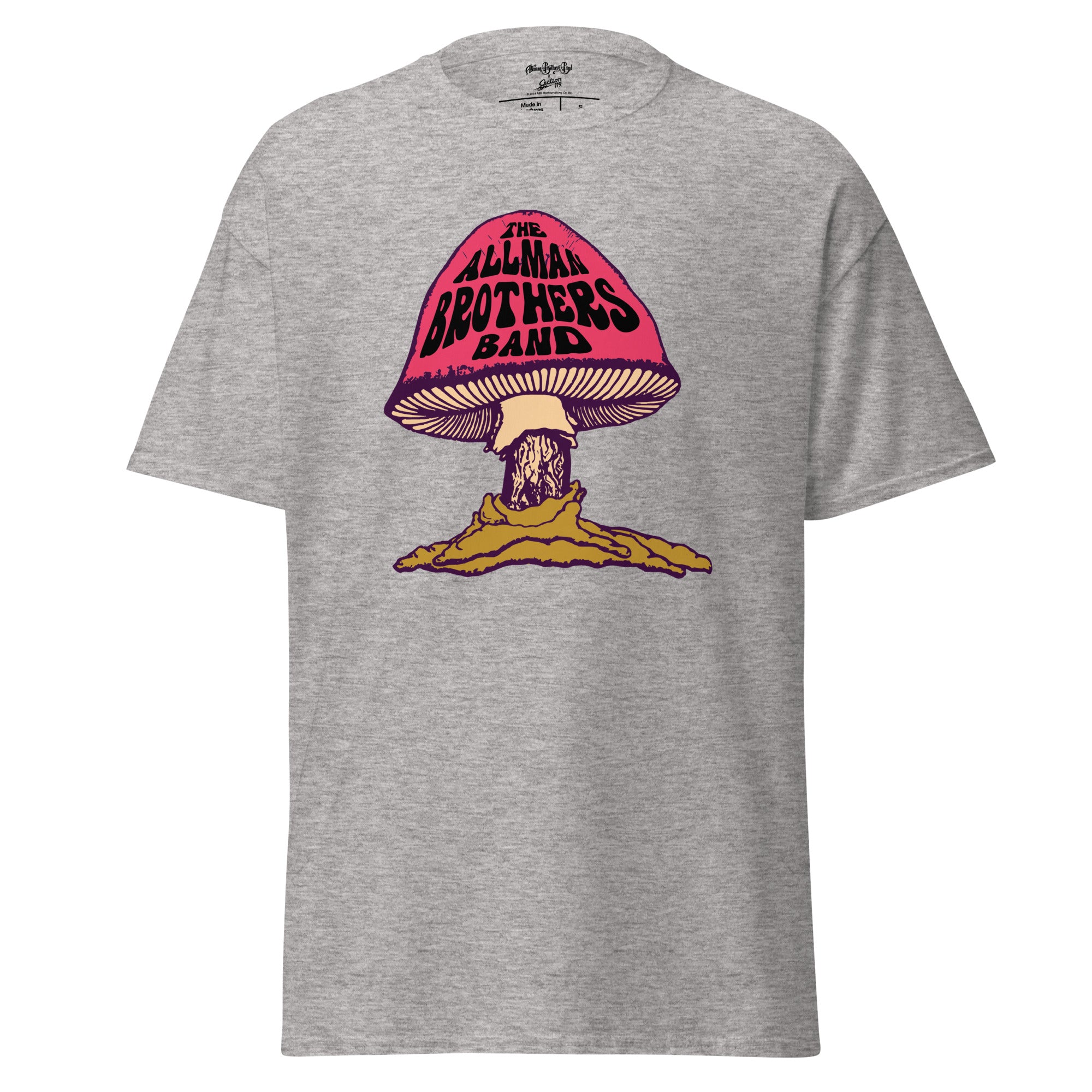 The Allman Brothers Eco T-Shirt Mushroom Logo in Grey - Section 119