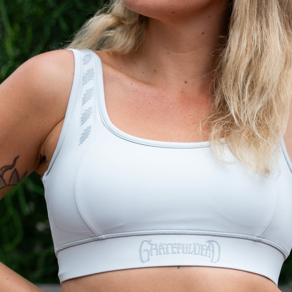 Ice Grey and White Stealie Sports Bra– Section 119
