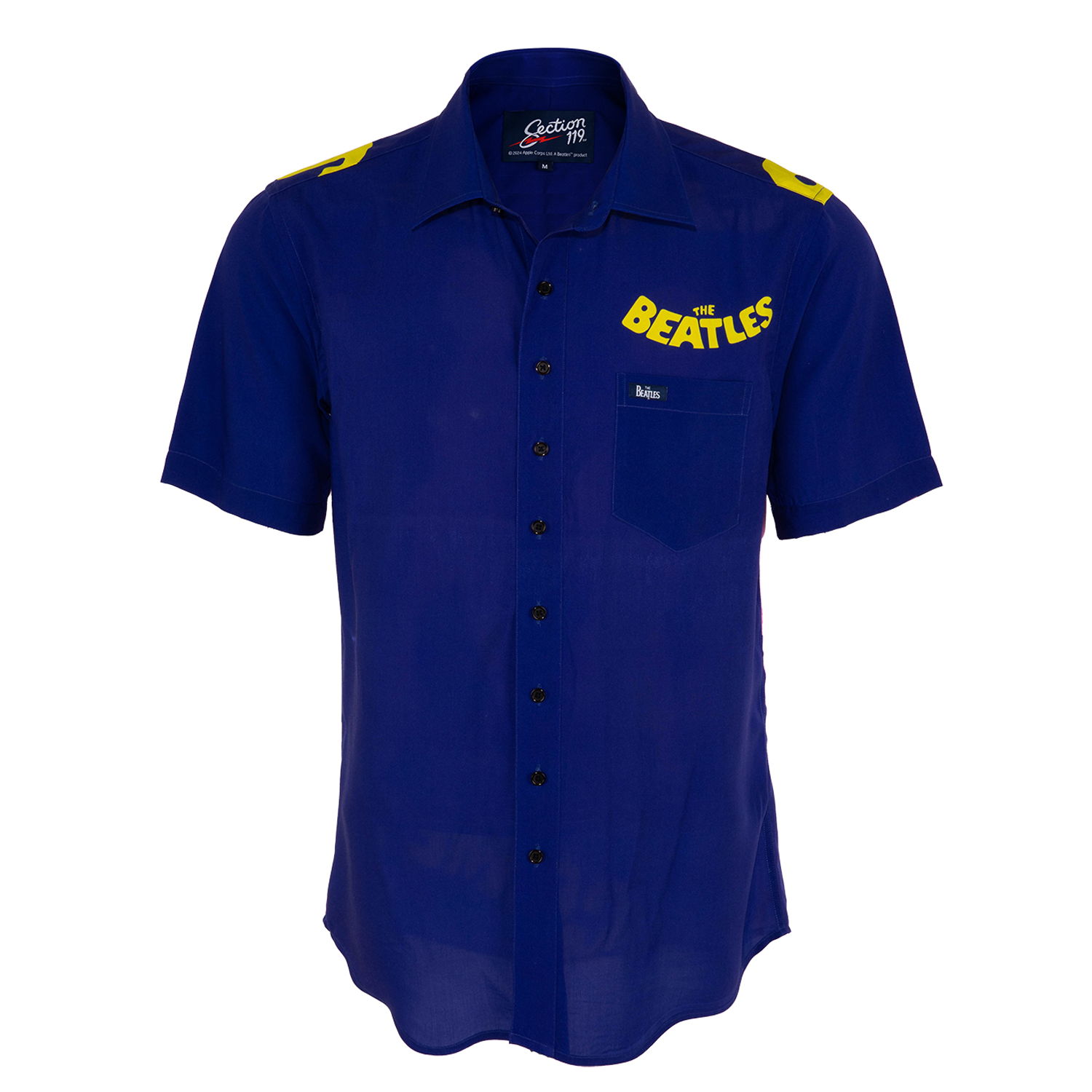 The Beatles | Relaxed Short Sleeve Button Down | Come Together Purple - Section 119