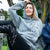 Women's Grateful Dead Classic Hoodie Grey 1965 Blue Bear - Section 119