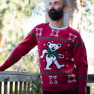 SHIPS 11/15: Grateful Dead Holiday Sweater Dancing Bear with Scarf - Section 119
