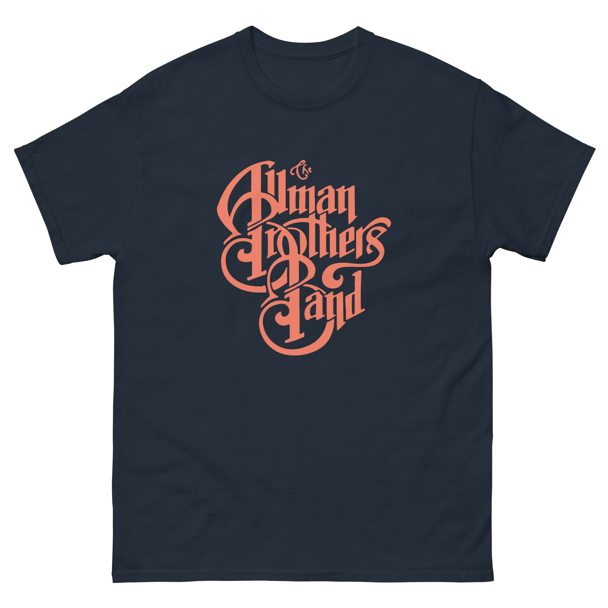 The Allman Brothers Eco T-Shirt  Band Logo Orange in Navy - Section 119