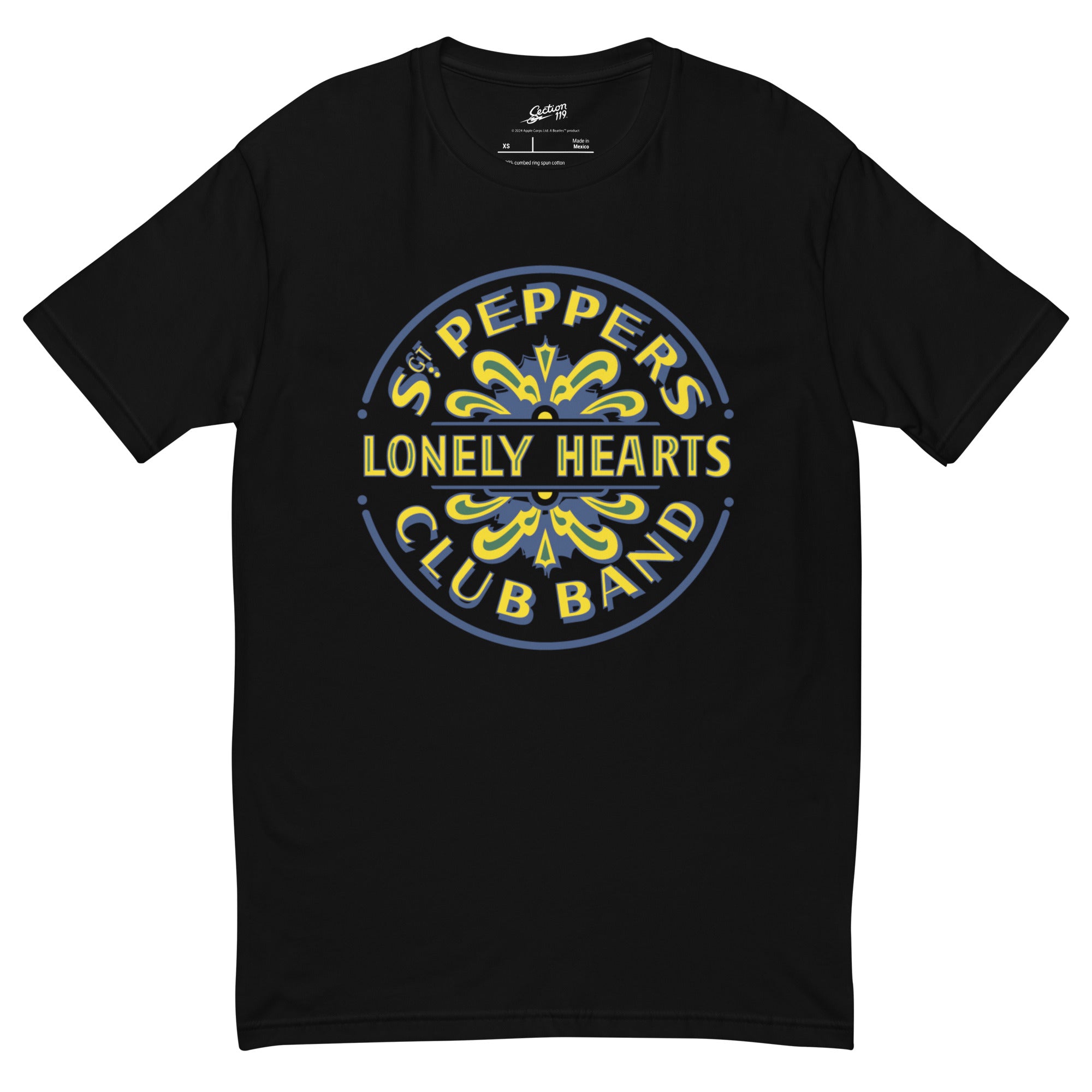 The Beatles Eco T-Shirt Lonely Hearts in Black - Section 119