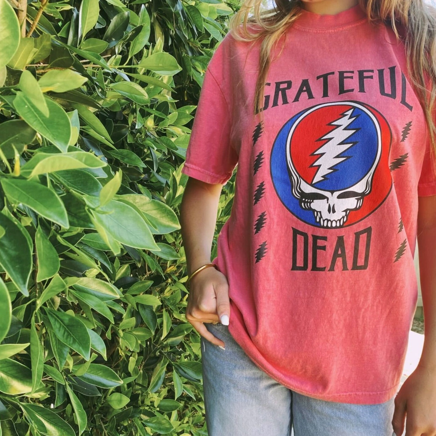 Grateful Dead | Pigment Dye Oversize Cotton Tee | Steal Your Face - Section 119