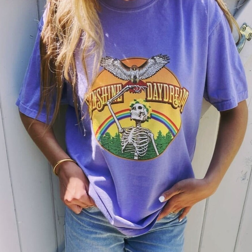 Grateful Dead | Pigment Dye Oversize Cotton Tee | Sunshine