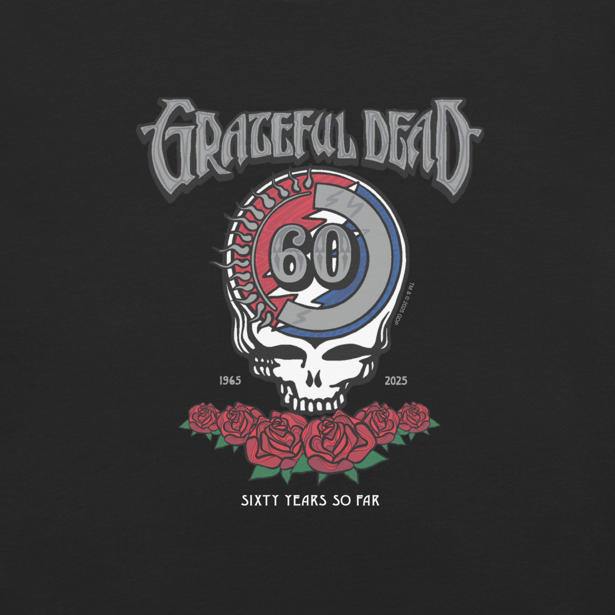【GRATEFUL DEAD】ロゴ Tシャツ ブラック/刺繍/FREE Grateful Dead | Comfort Tee | 60th Anniversary Stealie Roses Black