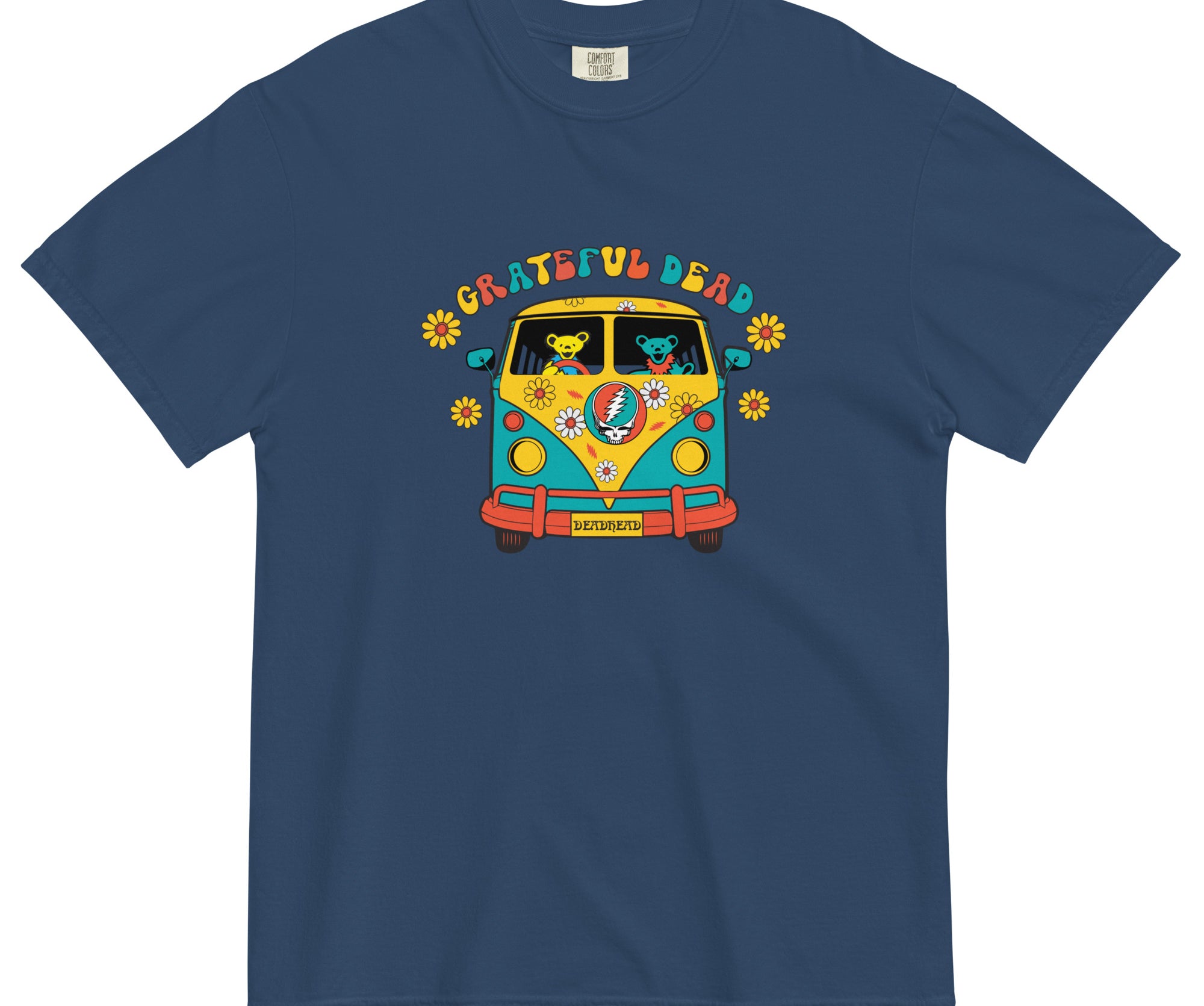 Grateful Dead | Pigment Dye Oversize Cotton Tee | Get On The Bus Womens Tee - Section 119