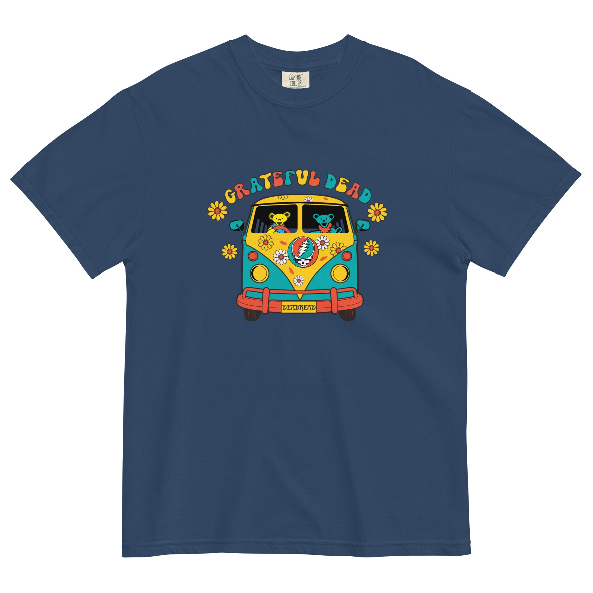 Grateful Dead | Pigment Dye Oversize Cotton Tee | Get On The Bus Womens Tee - Section 119