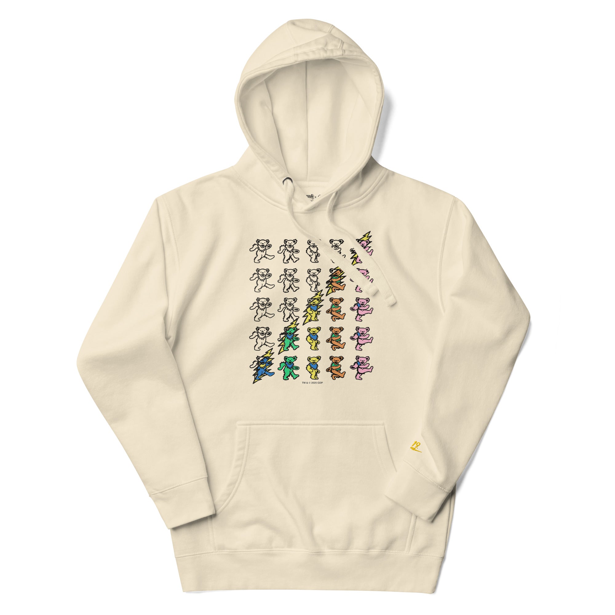 Grateful Dead | Classic Hoodie | Dancing Bears Bolt Beige