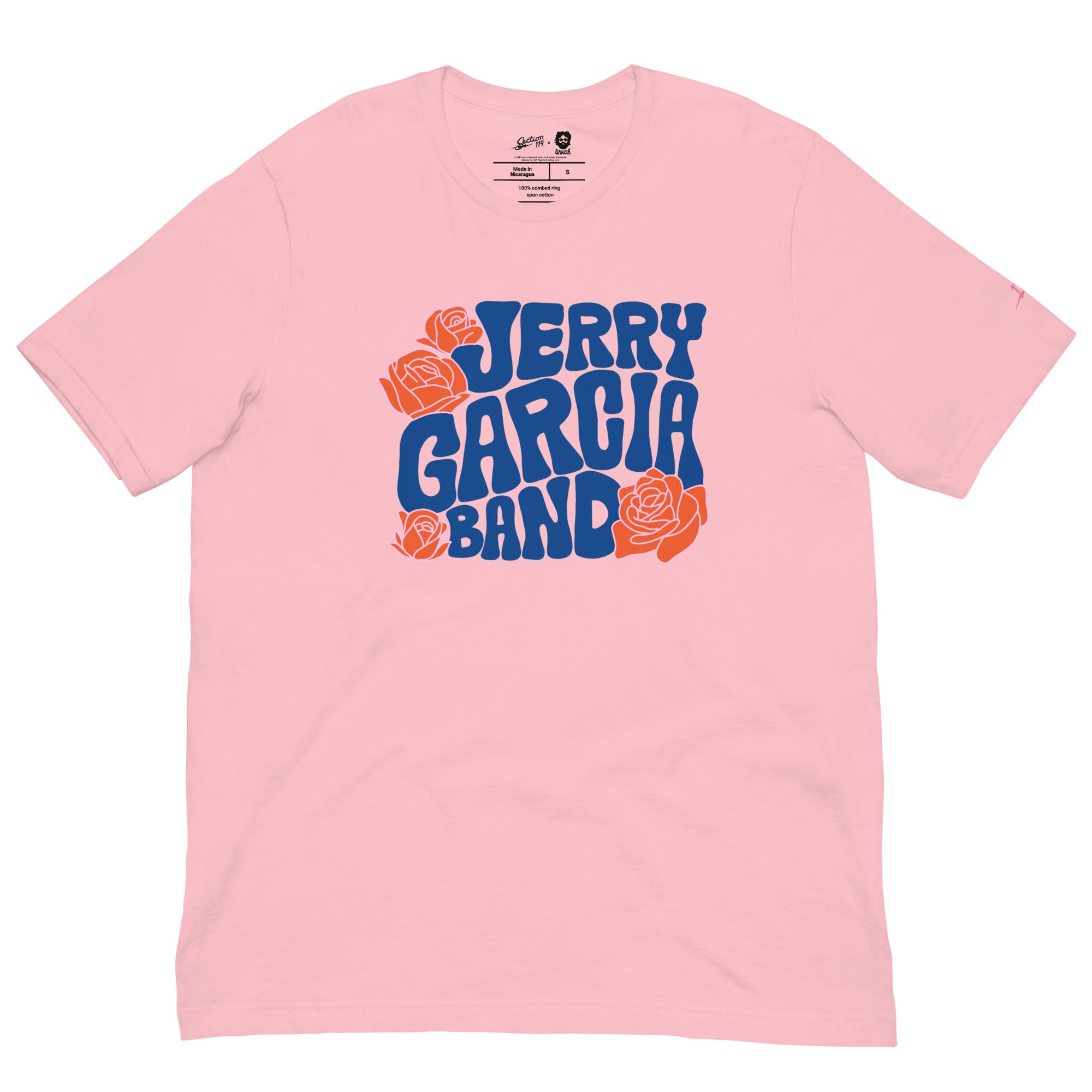 Jerry Garcia | T-Shirt | Band Logo Roses Pink – Section 119